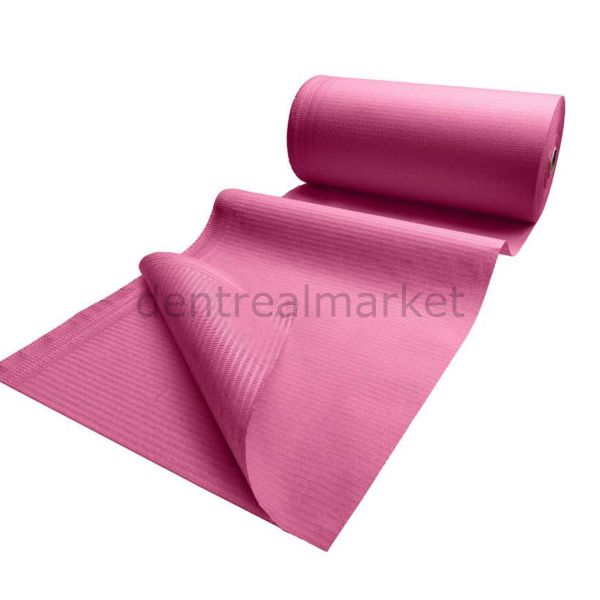 Avrupa Rulo Dişci Hasta Önlüğü - Pink Cyclamen