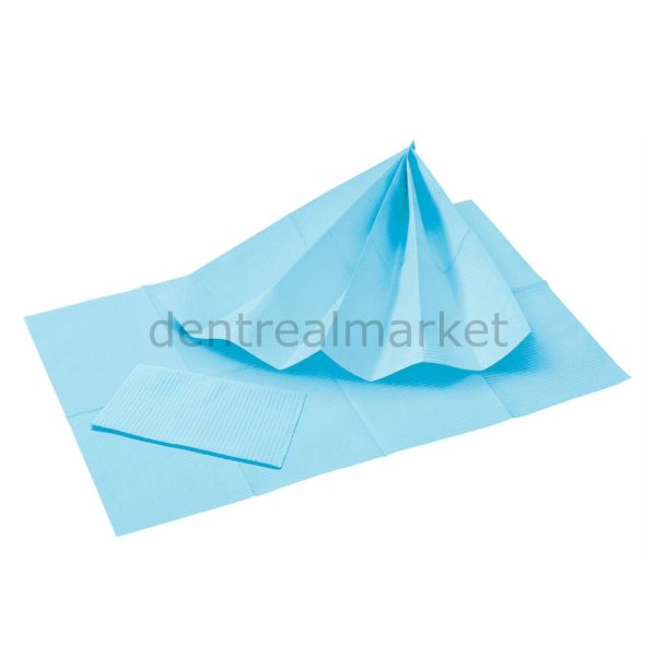 Avrupa Rulo Dişci Hasta Önlüğü ve Tabla Örtüsü Takım -  Light Blue