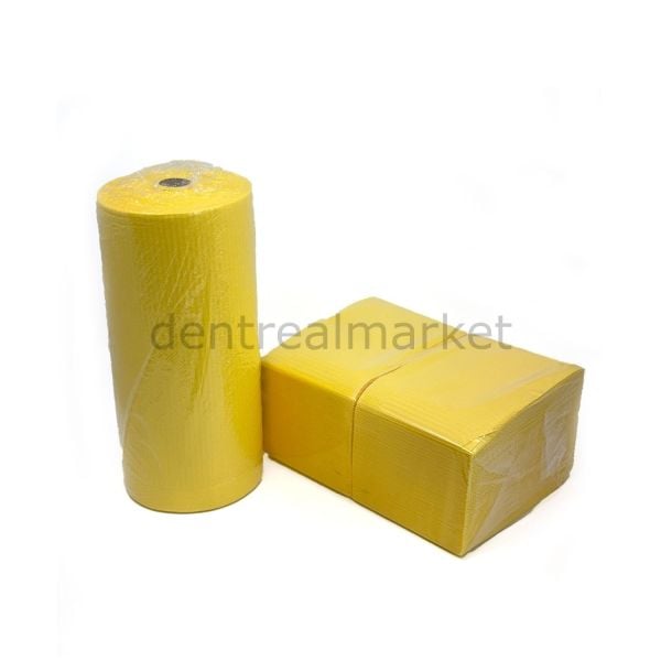 Avrupa Rulo Dişci Hasta Önlüğü ve Tabla Örtüsü Takım -  Yellow