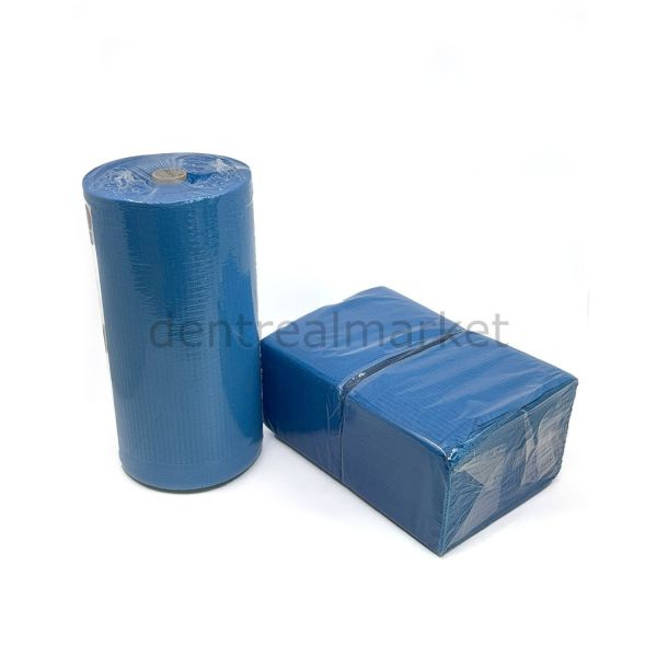 Avrupa Rulo Dişci Hasta Önlüğü ve Tabla Örtüsü Takım -  Dark Blue